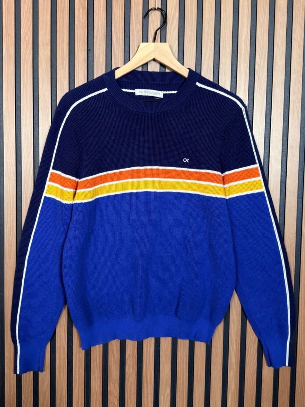 Outerknown Sweater Medium Men’s Blue Nostalgic Chunky Knit Pullover